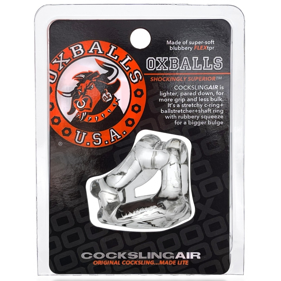 Ballstretcher Souple Oxballs COCKSLING AIR Transparent 2 Ballstretcher Souple Oxballs COCKSLING AIR Transparent – Image 2