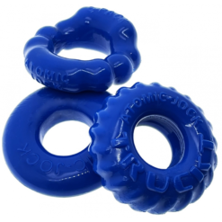 Lot De 3 Cockrings Oxballs BONEMAKER Bleu -Oxballs Soldes lot de 3 cockrings oxballs bonemaker bleu 3