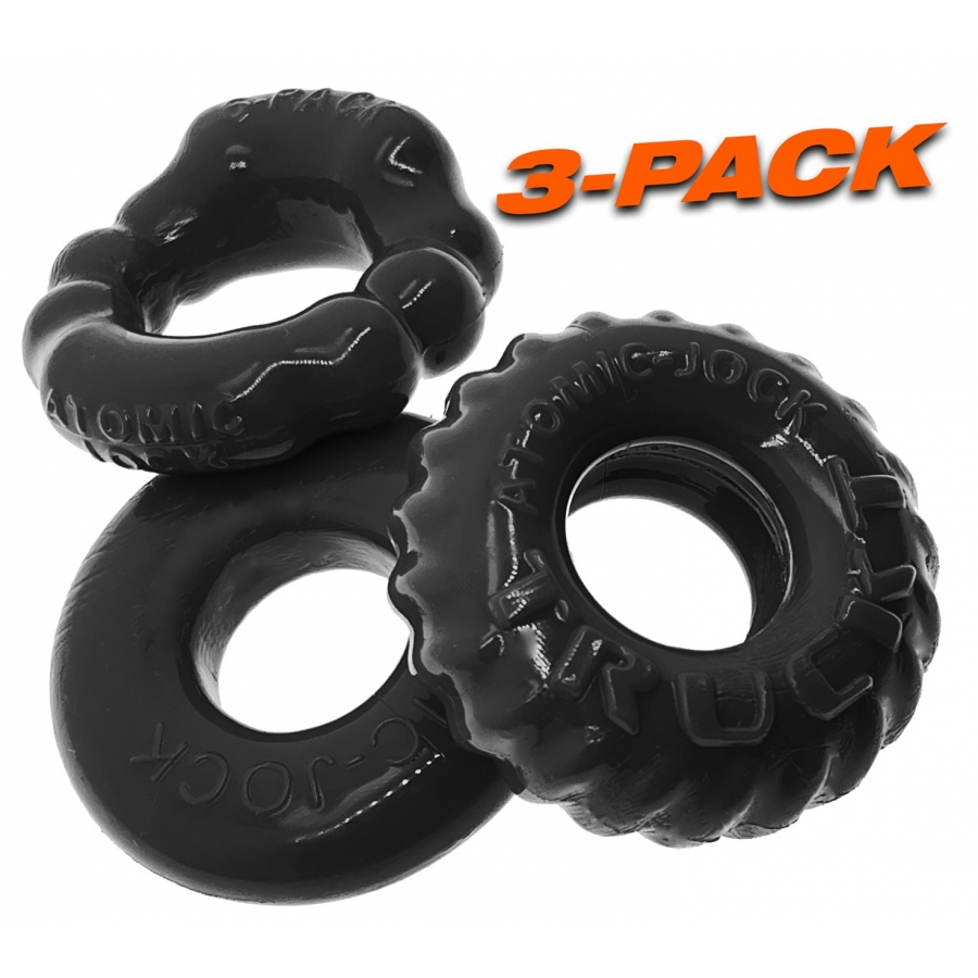 Lot De 3 Cockrings Oxballs BONEMAKER Noirs 3 Lot De 3 Cockrings Oxballs BONEMAKER Noirs – Image 3