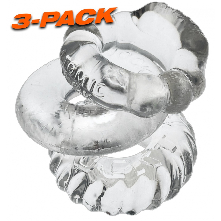 Lot De 3 Cockrings Oxballs BONEMAKER Transparents 3 Lot De 3 Cockrings Oxballs BONEMAKER Transparents – Image 3
