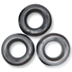 Lot De 3 Cockrings Oxballs FAT WILLY Gris
