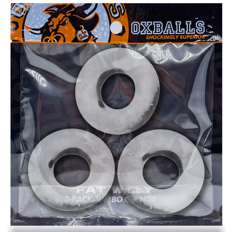 Lot De 3 Cockrings Oxballs FAT WILLY Transparents 2 Lot De 3 Cockrings Oxballs FAT WILLY Transparents – Image 2