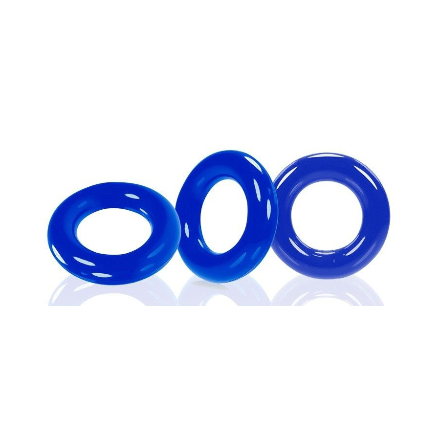 Lot De 3 Cockrings Oxballs WILLY RINGS Bleu 1 Lot De 3 Cockrings Oxballs WILLY RINGS Bleu
